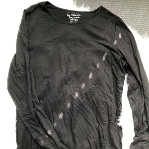 By Chicos Long Sleeve Black Tee